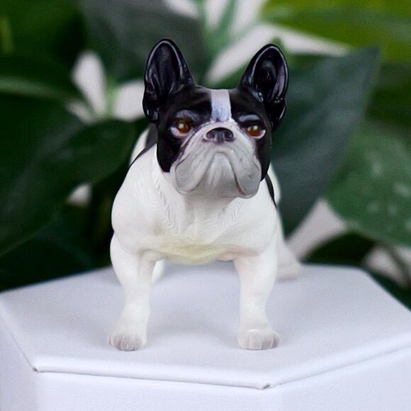 2 for $20 - French Black & White Bulldog Figure‎ - Hand Painted & Collectible - Picture 5 of 10